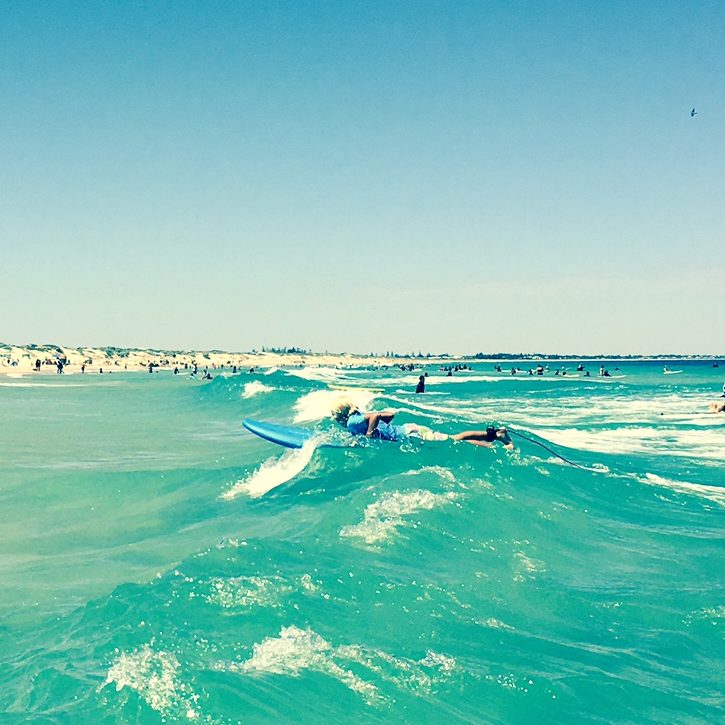 Toby surfing -four cheeky monkeys