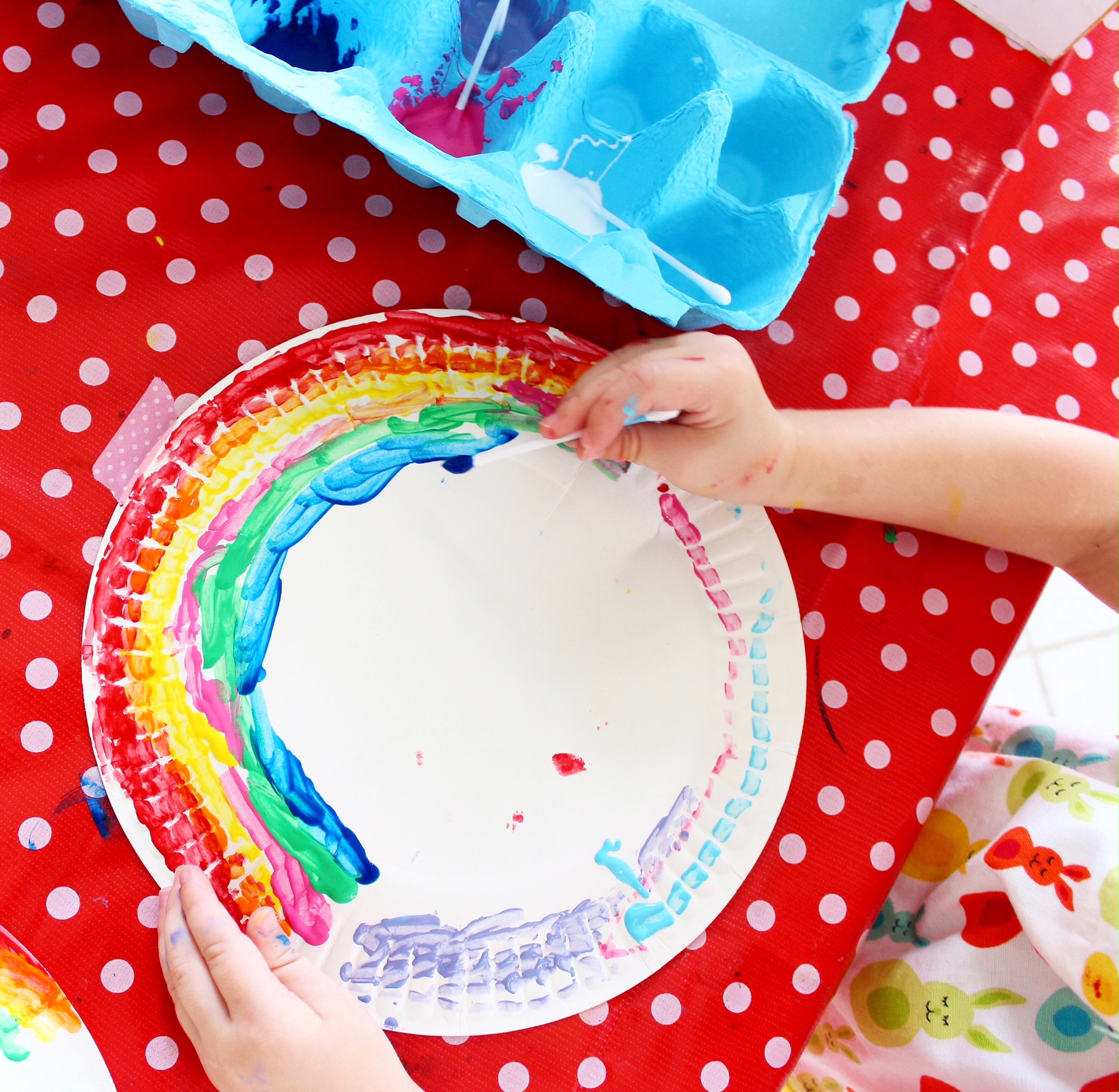 Rainbow paper plate craft ideas