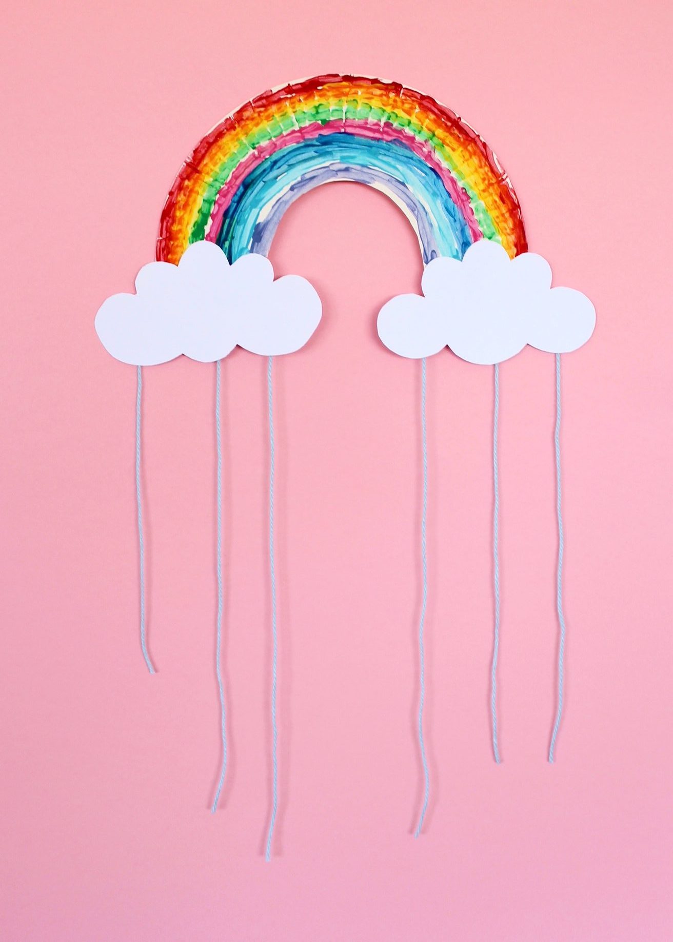 Paper plate deals rainbow craft