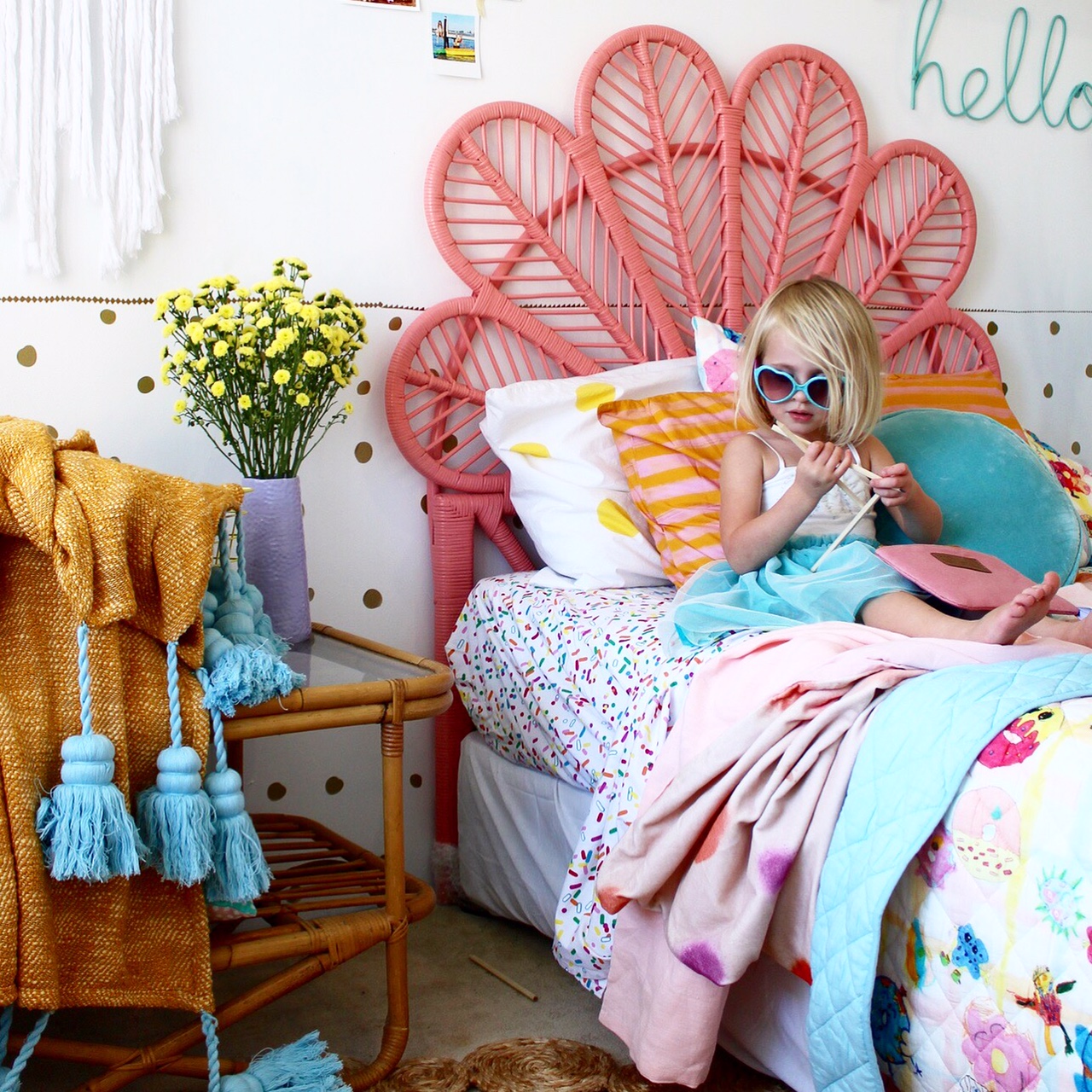 boho kids bedding