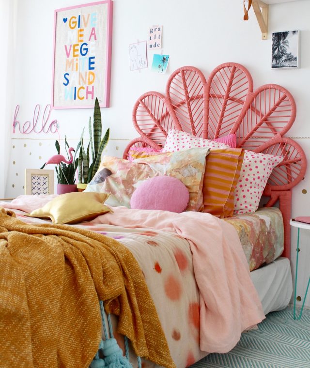 modern boho bedroom ideas- colour crush with kip and co. More on the blog. www.fourcheekymonkeys.com