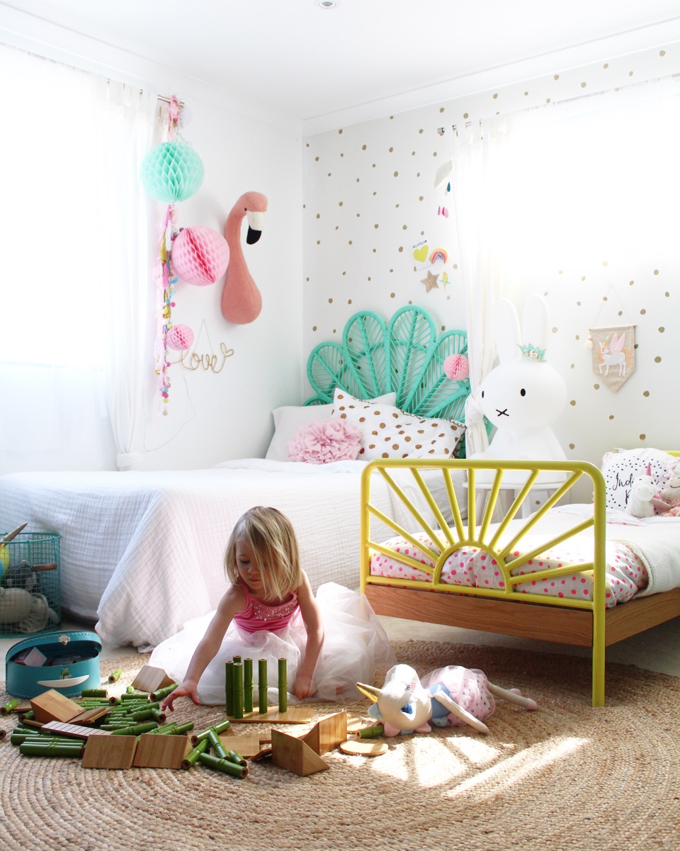 Kids bedroom ideas – my girls shared bedroom, more on the blog