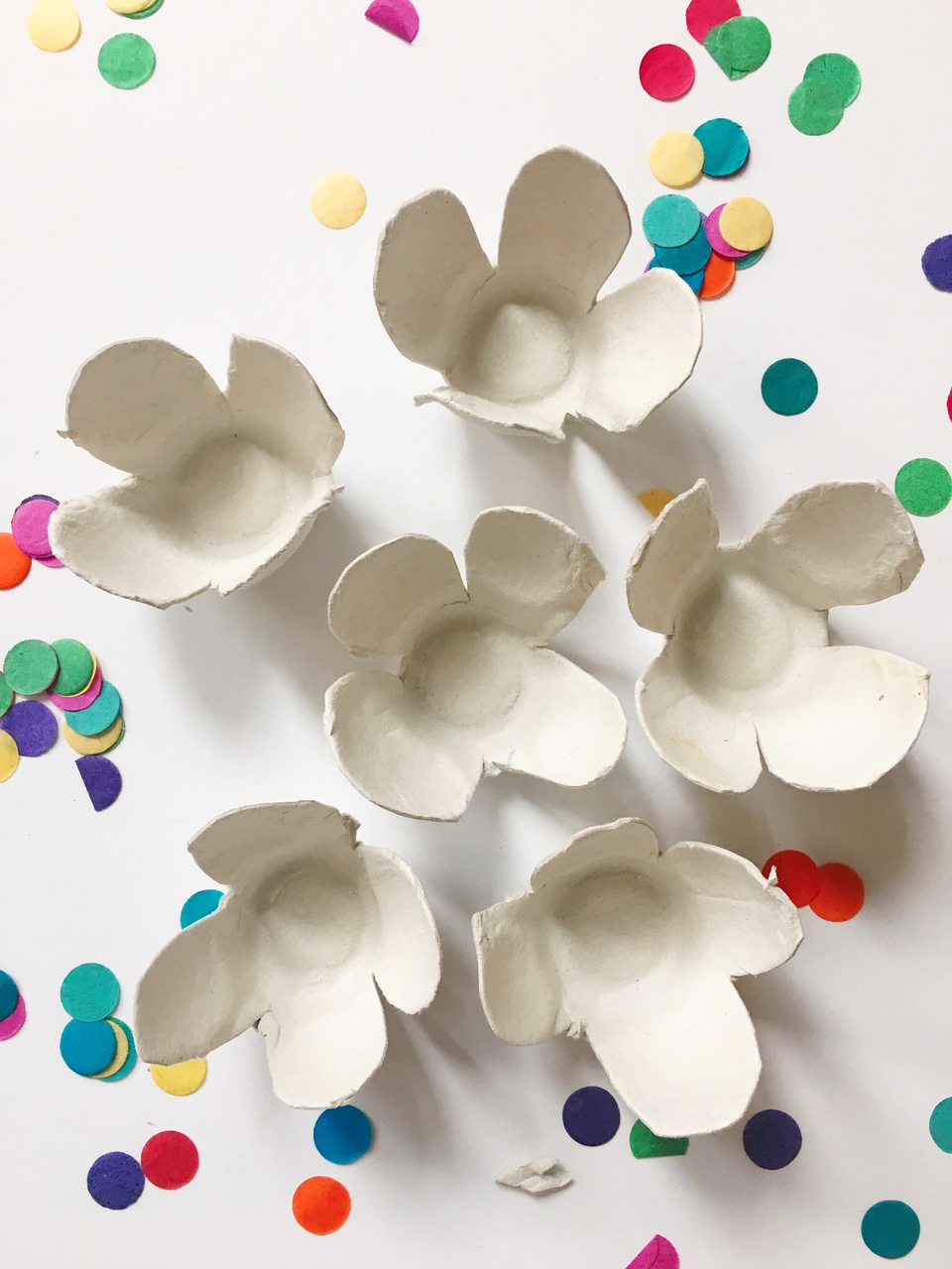 spring craft activities for kids – egg carton flowers