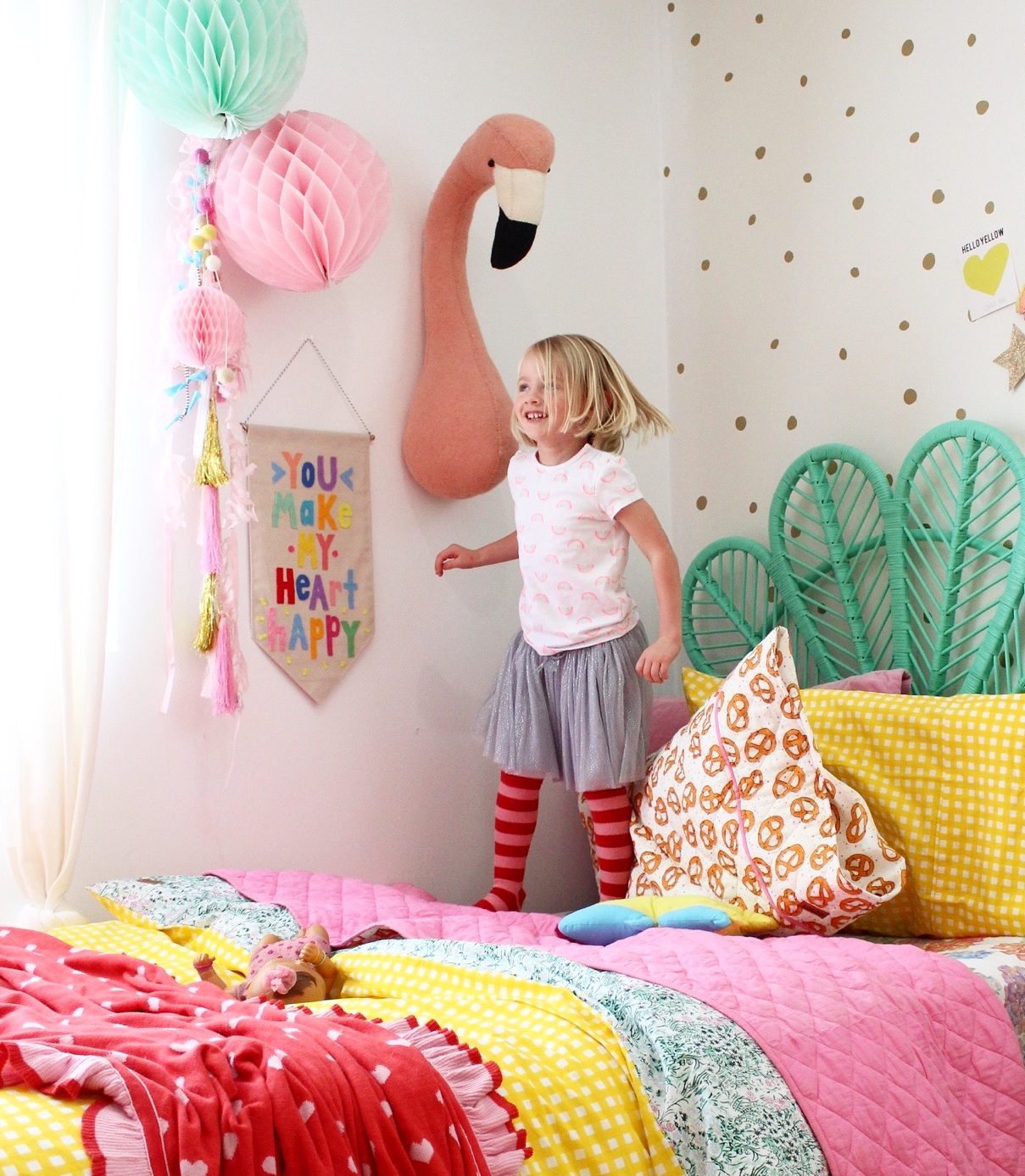 kids bedroom ideas | rainbow room decor for girls, more on the blog