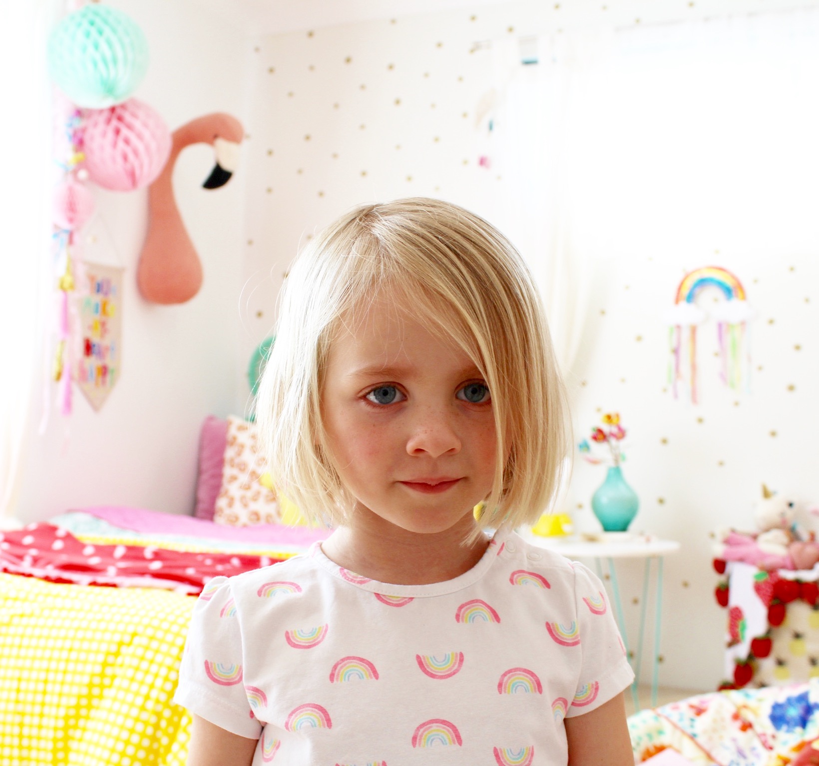 kids bedroom ideas | rainbow room decor for girls, more on the blog