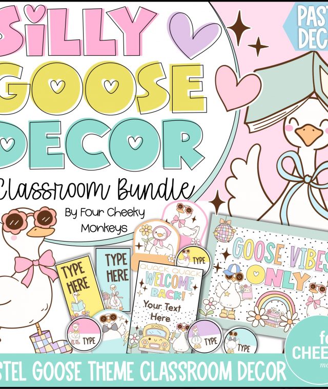 Pastel silly goose classroom decor bundle classroom decor themes aesthetic classroom decor ideas for preschool kindergarten elementary
