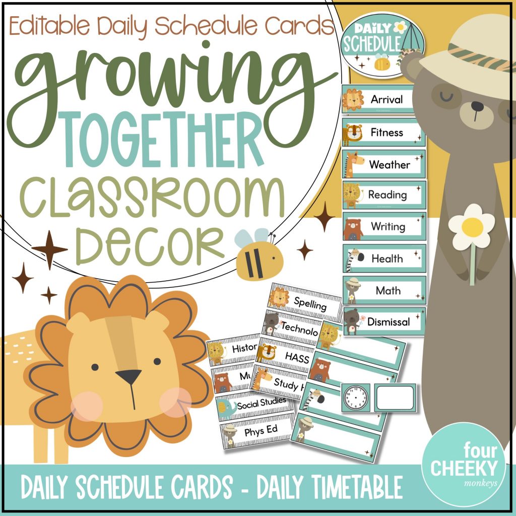 Nature jungle themed classroom decor ideas for preschool kindergarten and elementary classrooms.